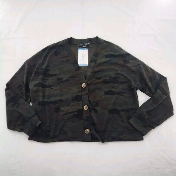 Social Standard by Sanctuary Daytripper Cardigan Camo Size Large Grunge V Neck - Picture 1 of 6